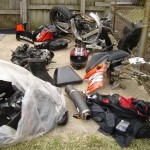 motorcycle accident damage after a motorcycle accident