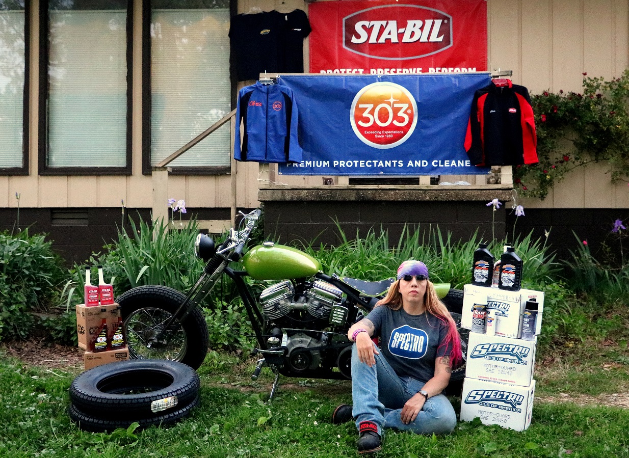 With sponsors for ride
